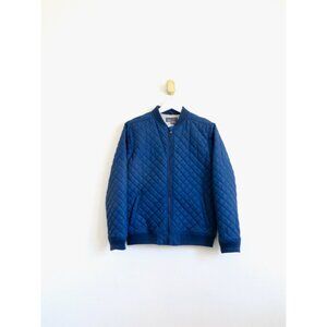 NEW! Vince Quilted Bomber Jacket Blue Boys Youth SZ Large (10-12 Years)